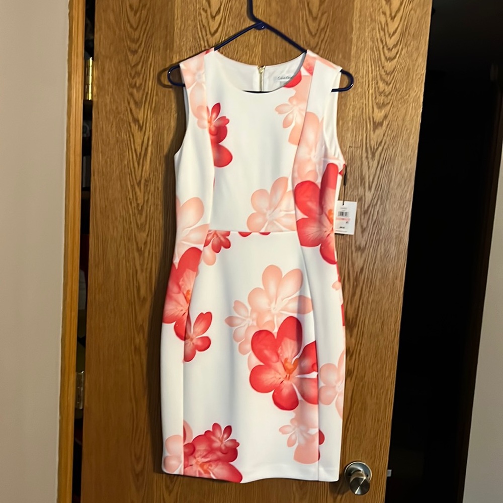 Calvin Klein above the knee floral dress size 10